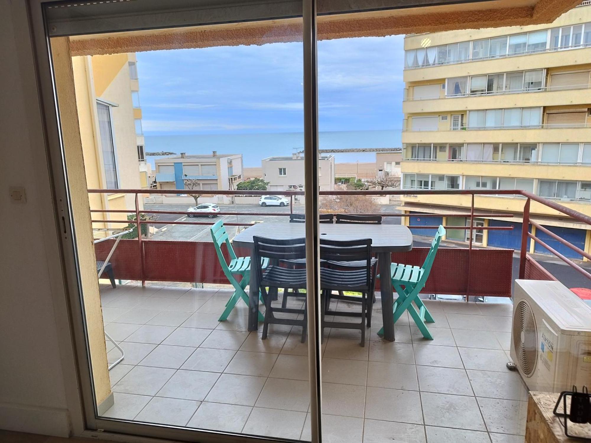 T3 Vue Mer Avec Acces A La Plage, Wifi, Clim - Dansnotreappart-Com - Valras-Plage Bagian luar foto