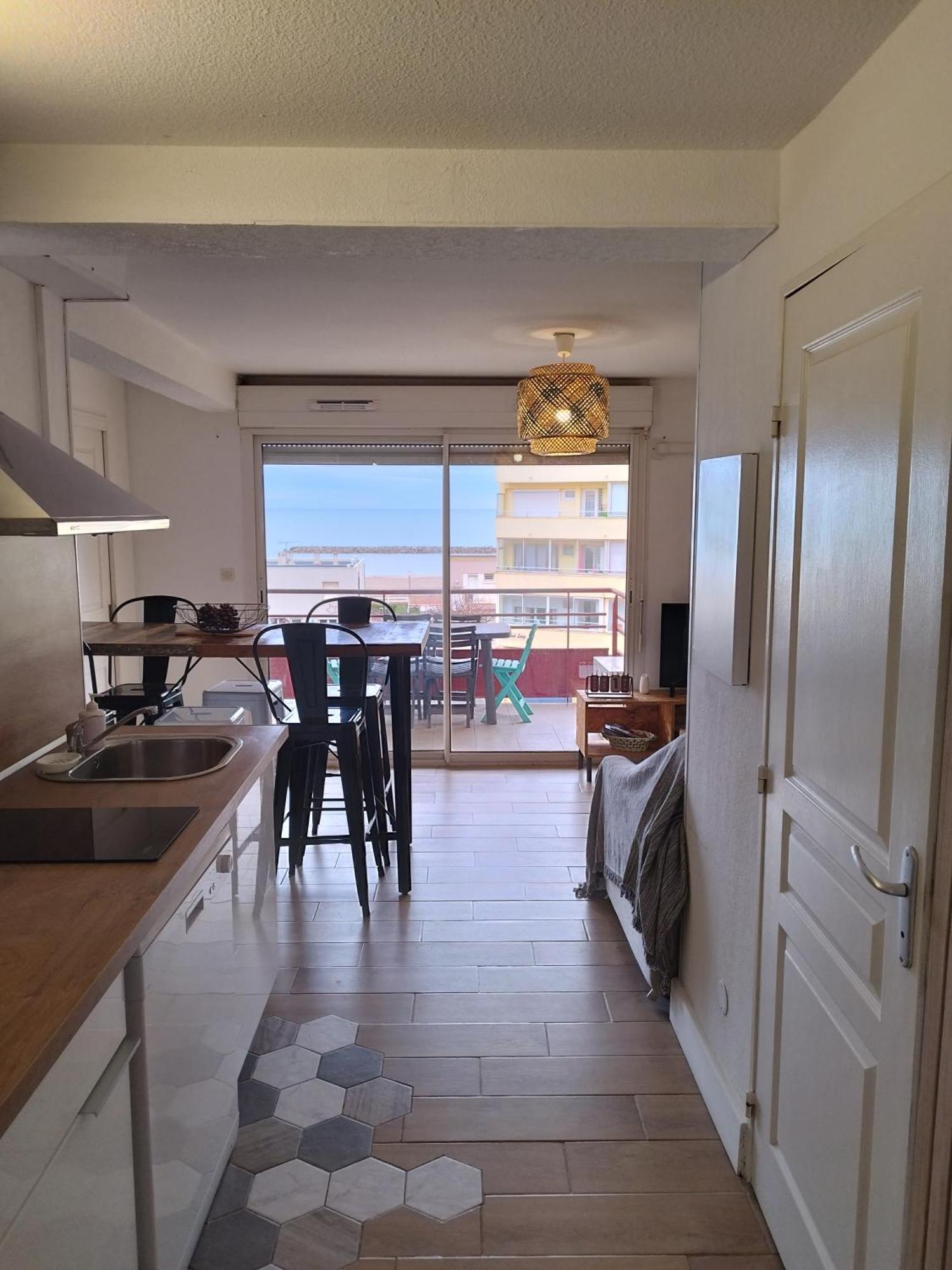 T3 Vue Mer Avec Acces A La Plage, Wifi, Clim - Dansnotreappart-Com - Valras-Plage Bagian luar foto